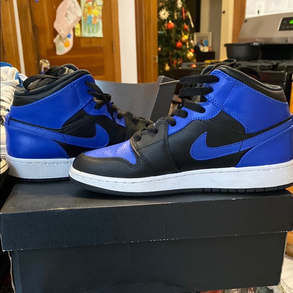 Nike Kids' High-Top Sneakers - Black and Blue